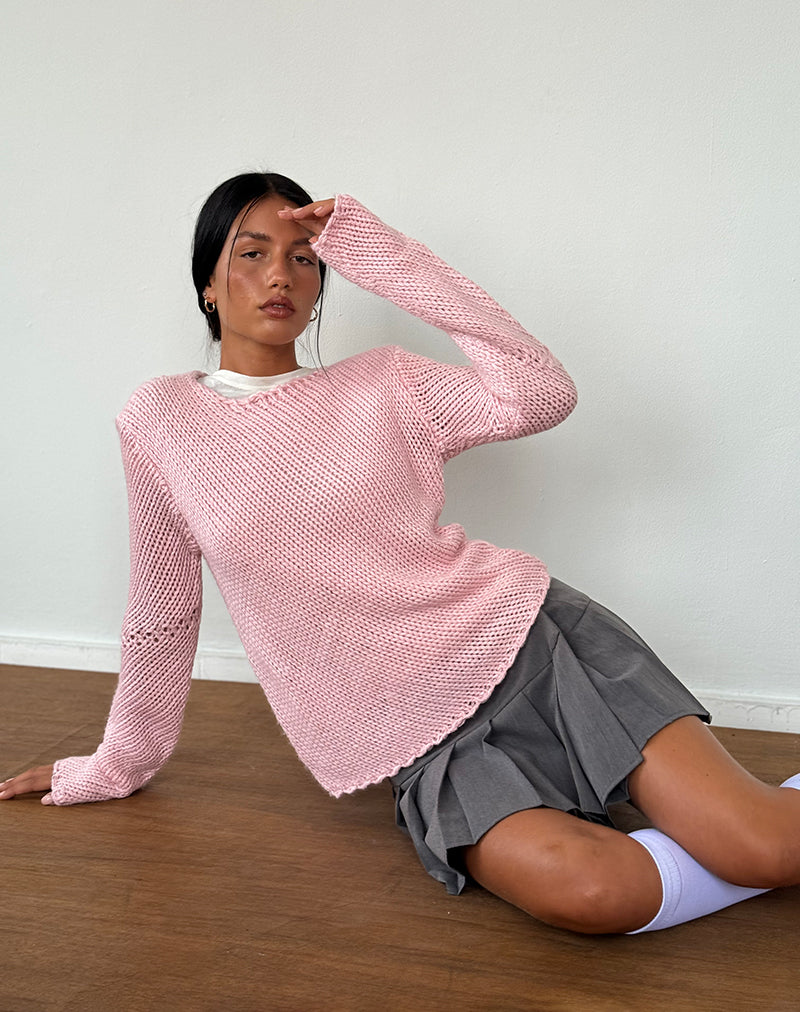 Image de Ranvir Jumper tricoté en Baby Pink