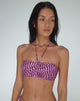 Image de Raqui Bikini Top in Purple Irregular Polka