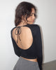 Image de Ratmi Long Sleeve Open Back Top in Black