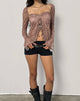 Image de Ratu Top in Mesh Vintage Paisley Pink