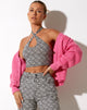 Image de Reis Crop Top in Optic Square Black and White