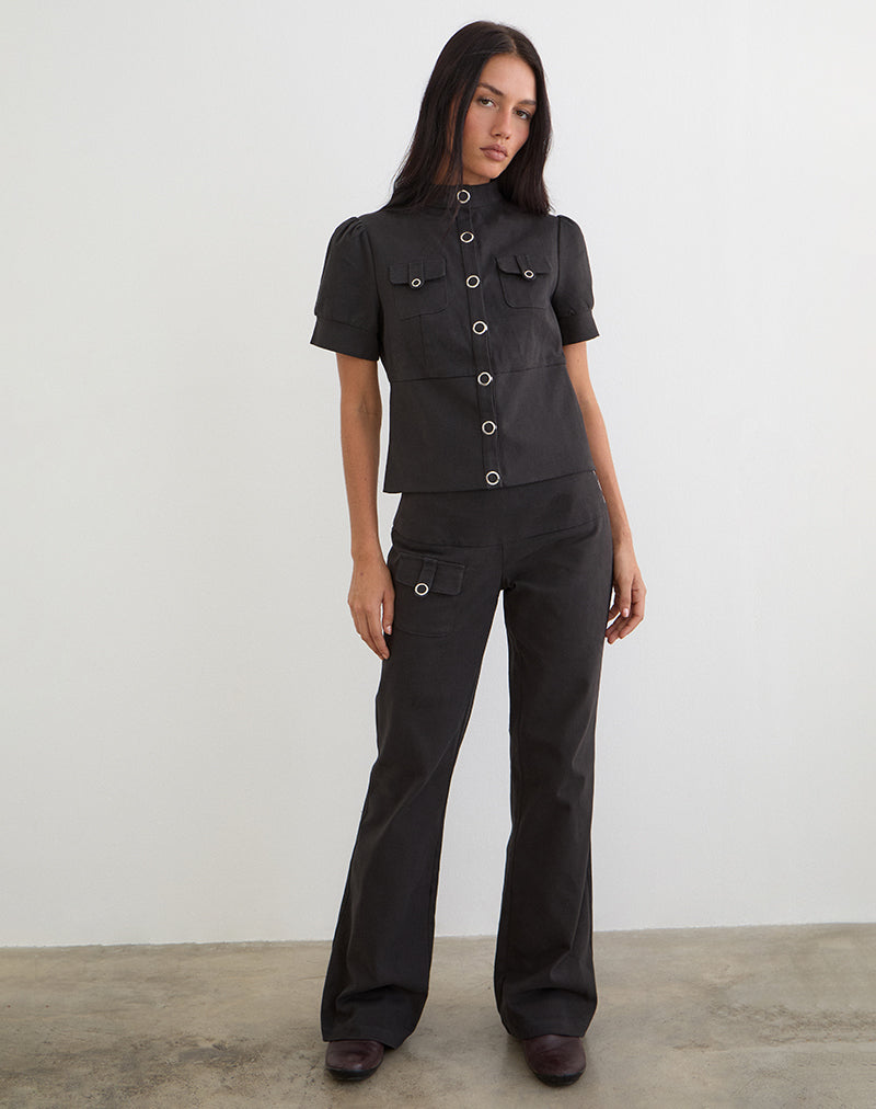 Image du pantalon Alora Pocket en gris foncé