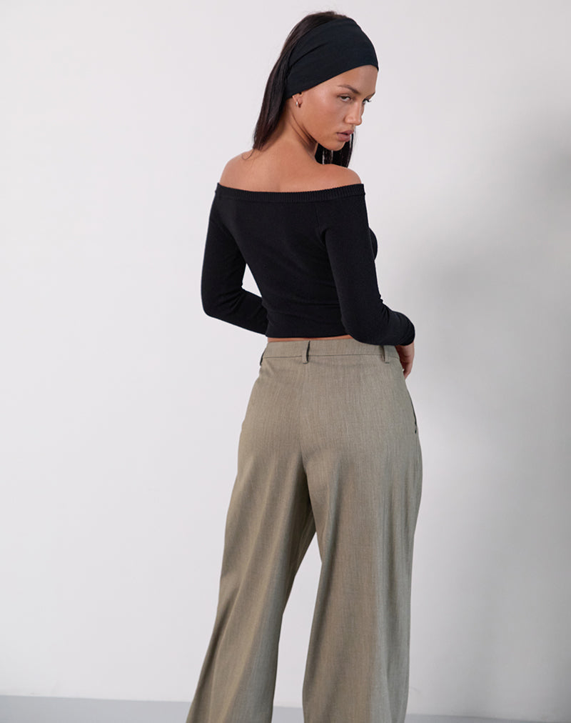 Image de Renie Bardot Top in Black Knit