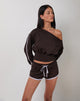 Image de Resata Runner Shorts in Bitter Chocolate with Violet Binding