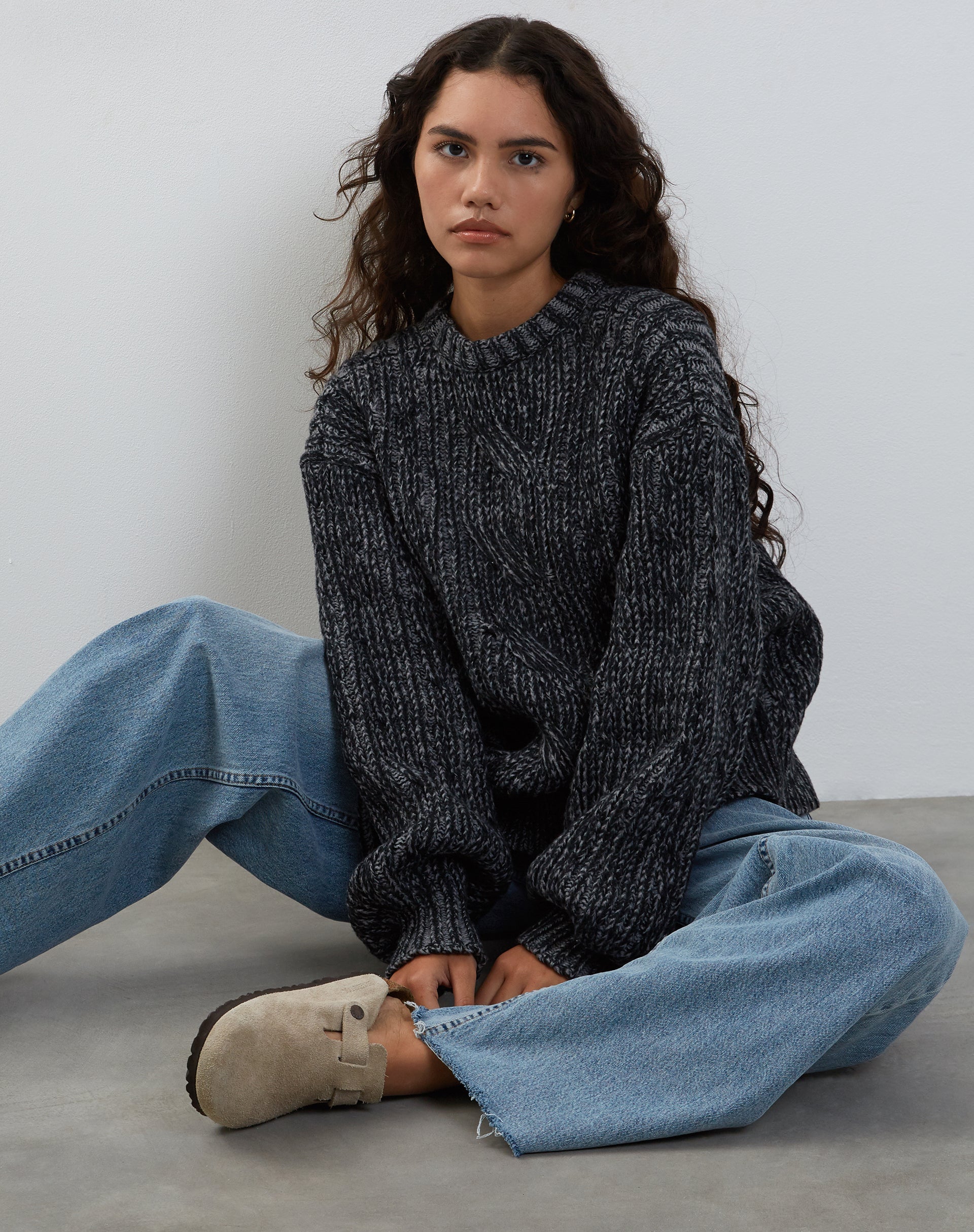 Image de Amieta Jumper tricoté en gris ombré
