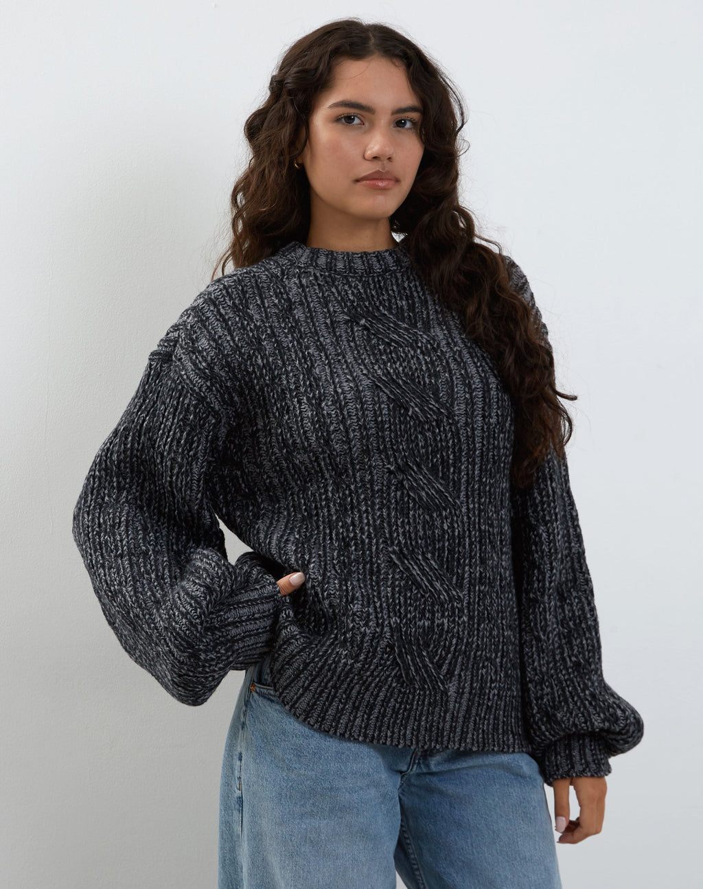 Pull en maille Amieta, gris ombré