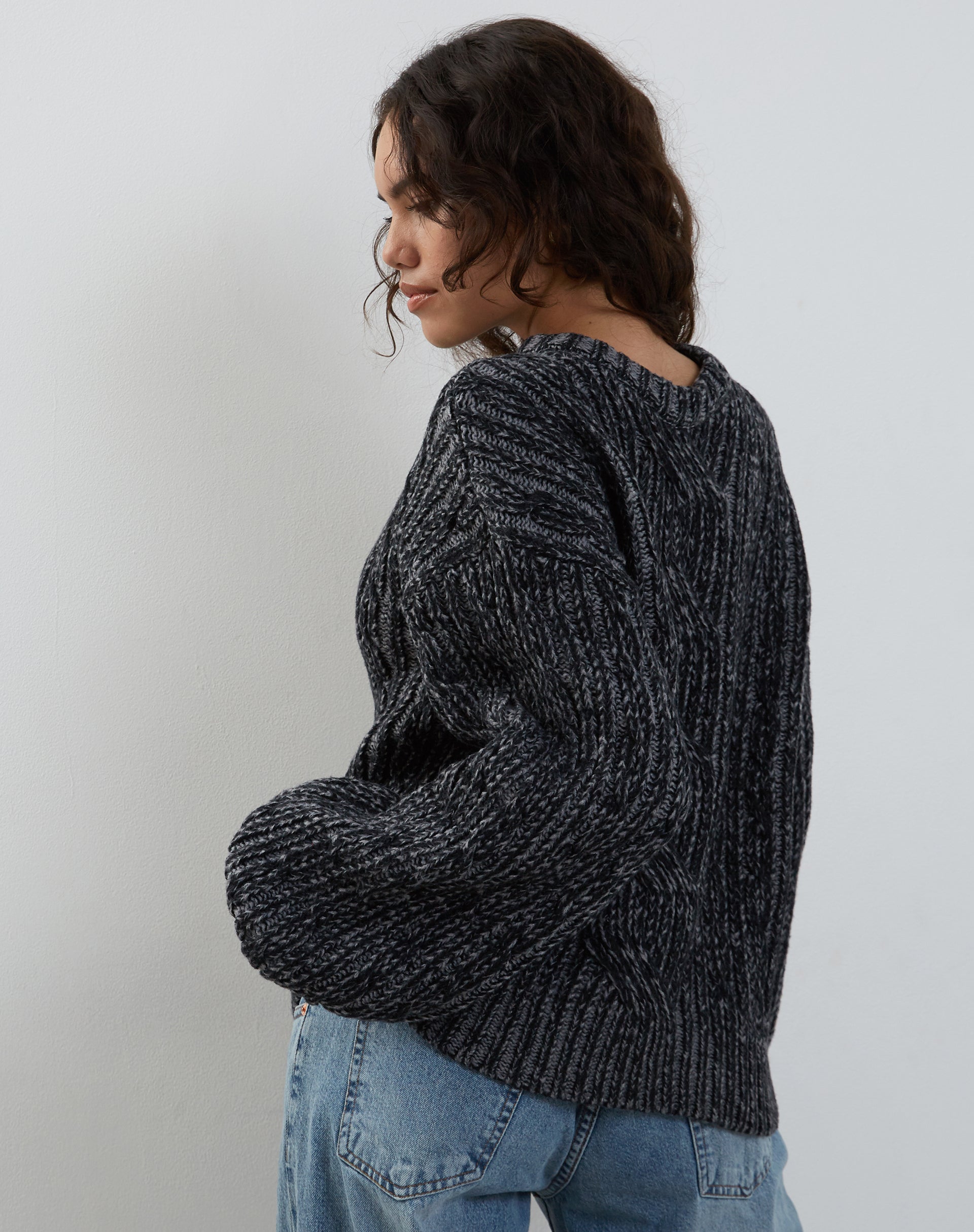 Image de Amieta Jumper tricoté en gris ombré