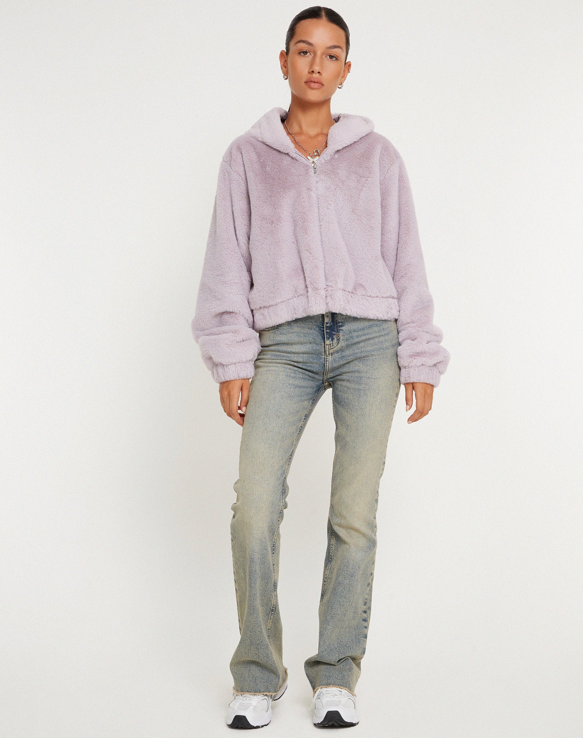 Image de la veste zippée Banowa en lilas