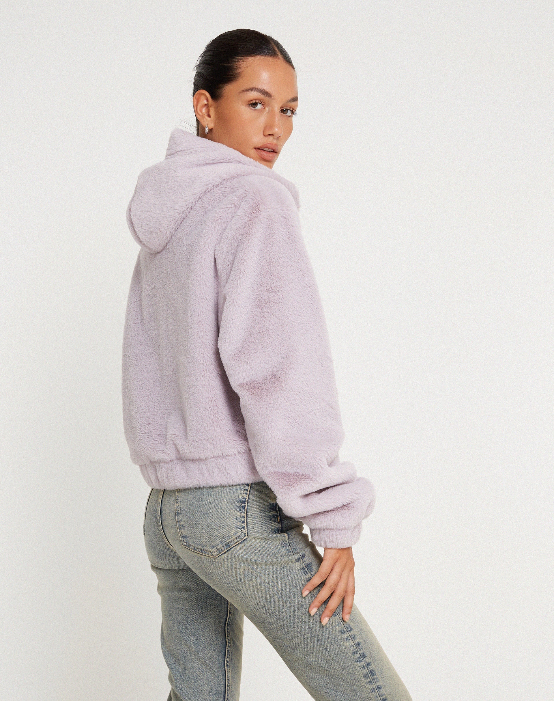 Image de la veste zippée Banowa en lilas