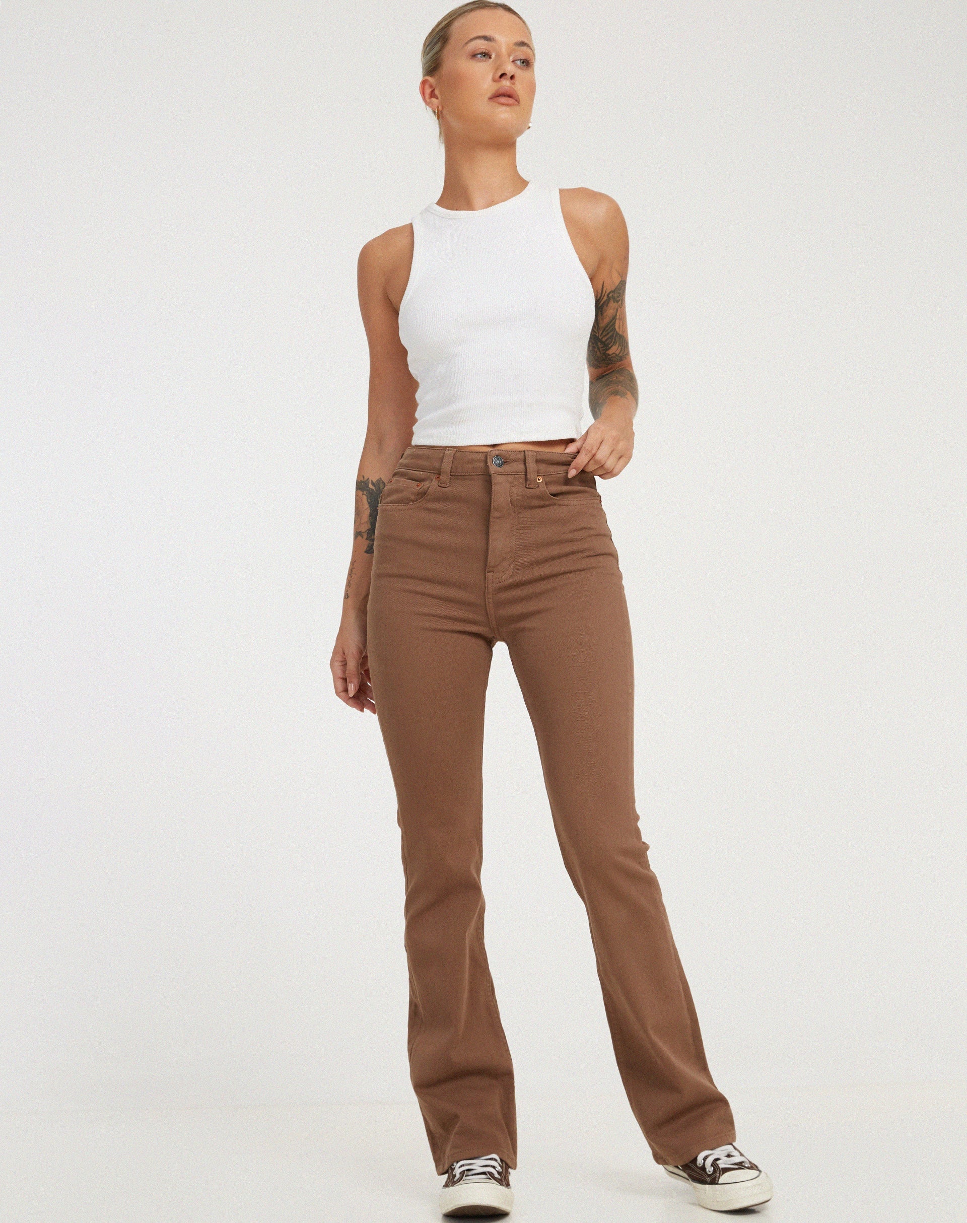 Image de Bootleg Jeans en Rich Brown
