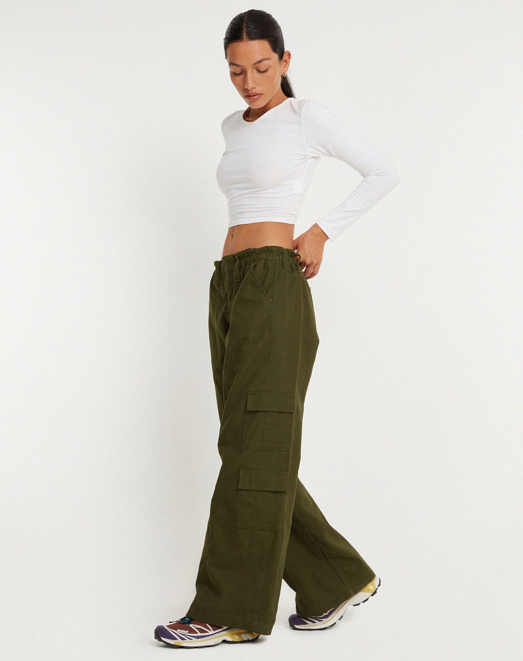 Pantalon cargo Hansa en Panama Dark Olive