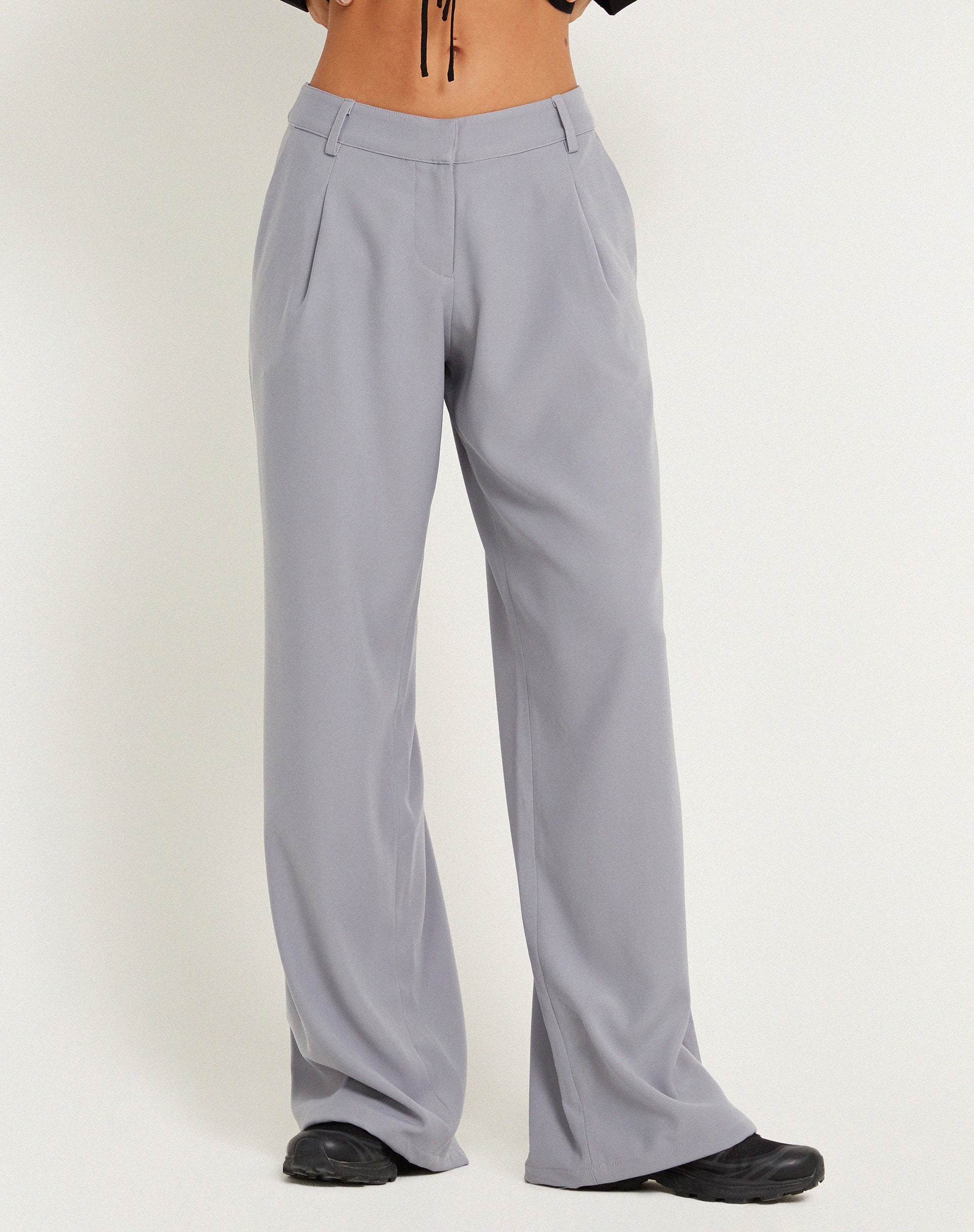 Image de Hondra Pantalon à jambes larges en gris clair