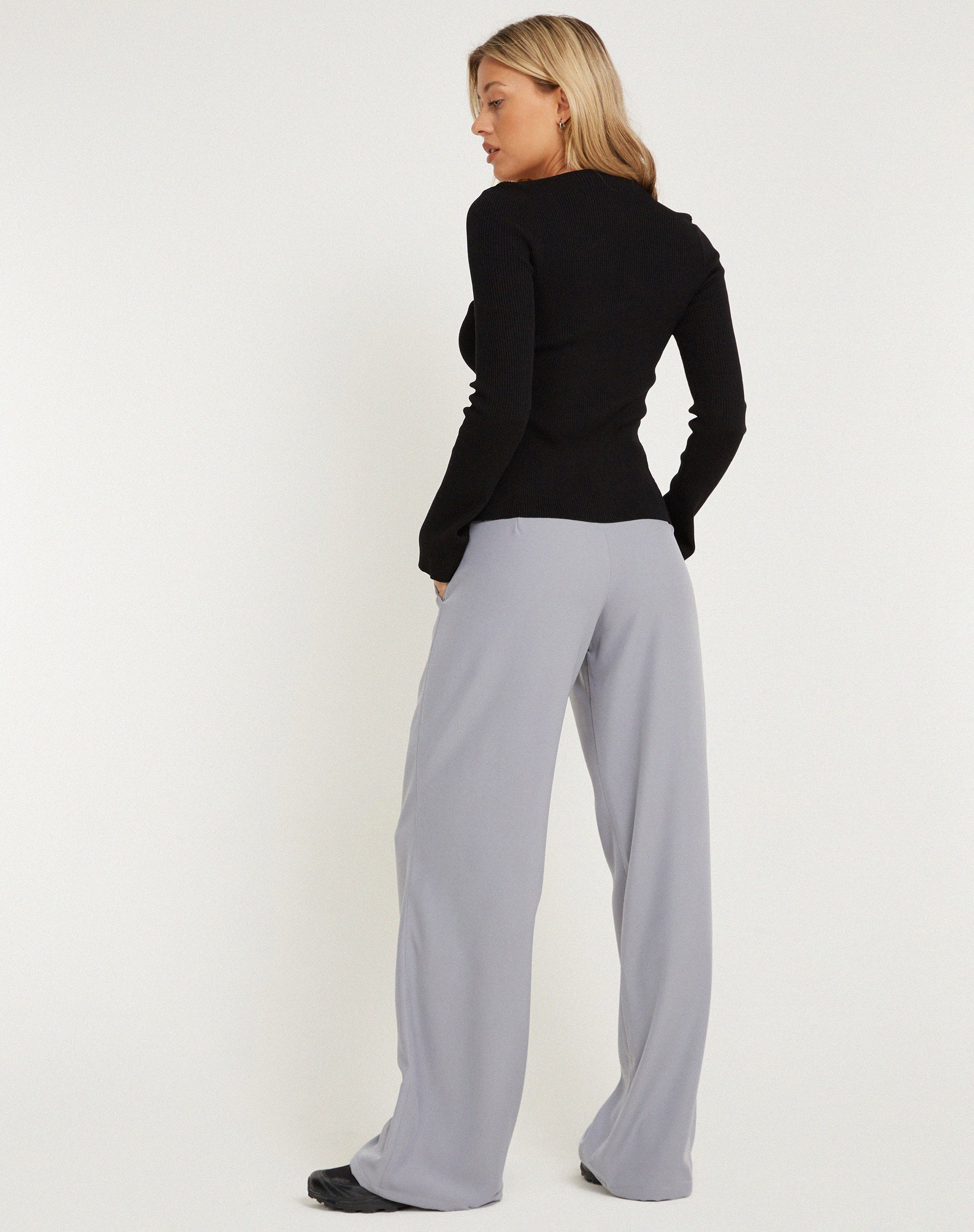Image de Hondra Pantalon à jambes larges en gris clair