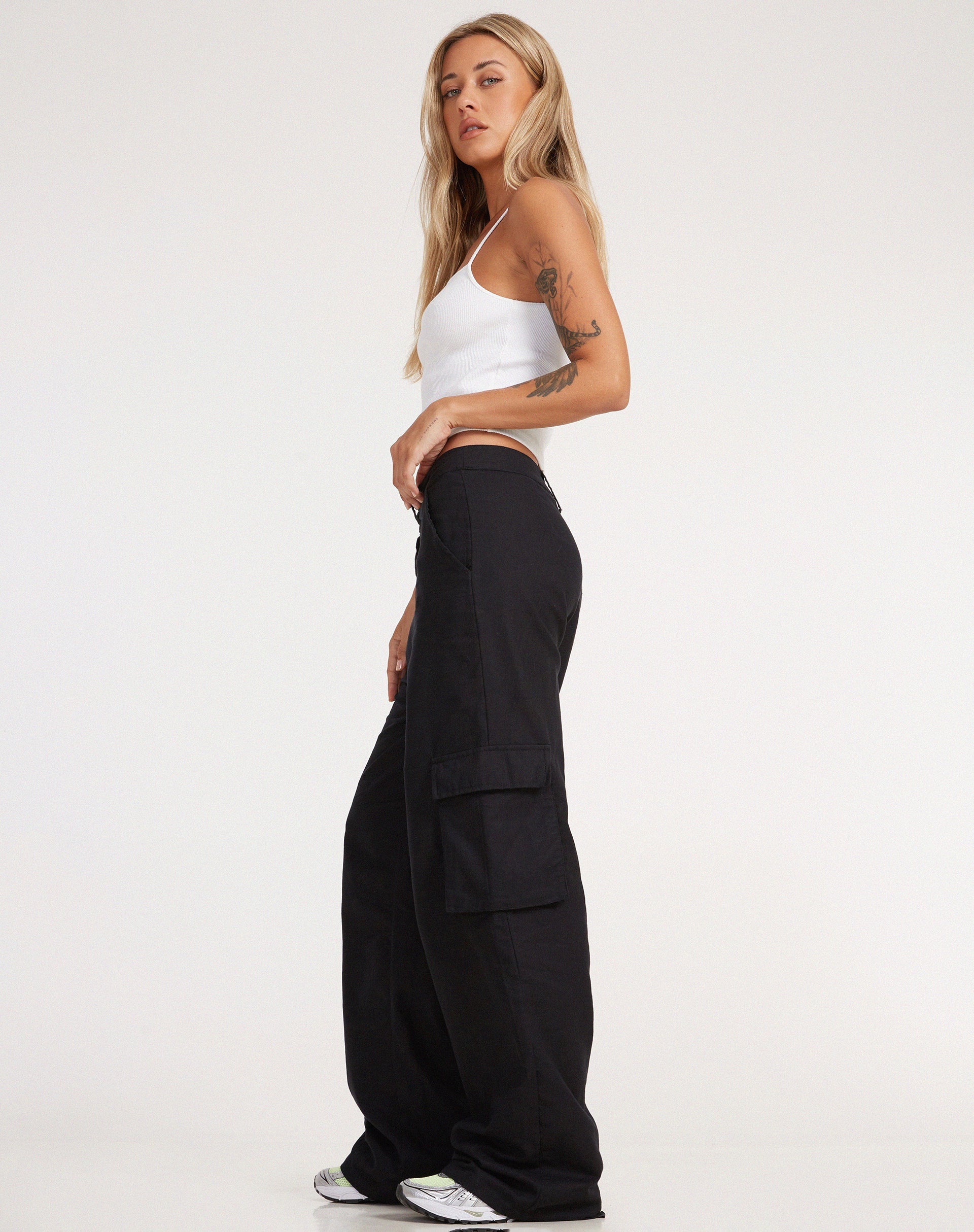 Image de Jita Cargo Trouser in Rami Black