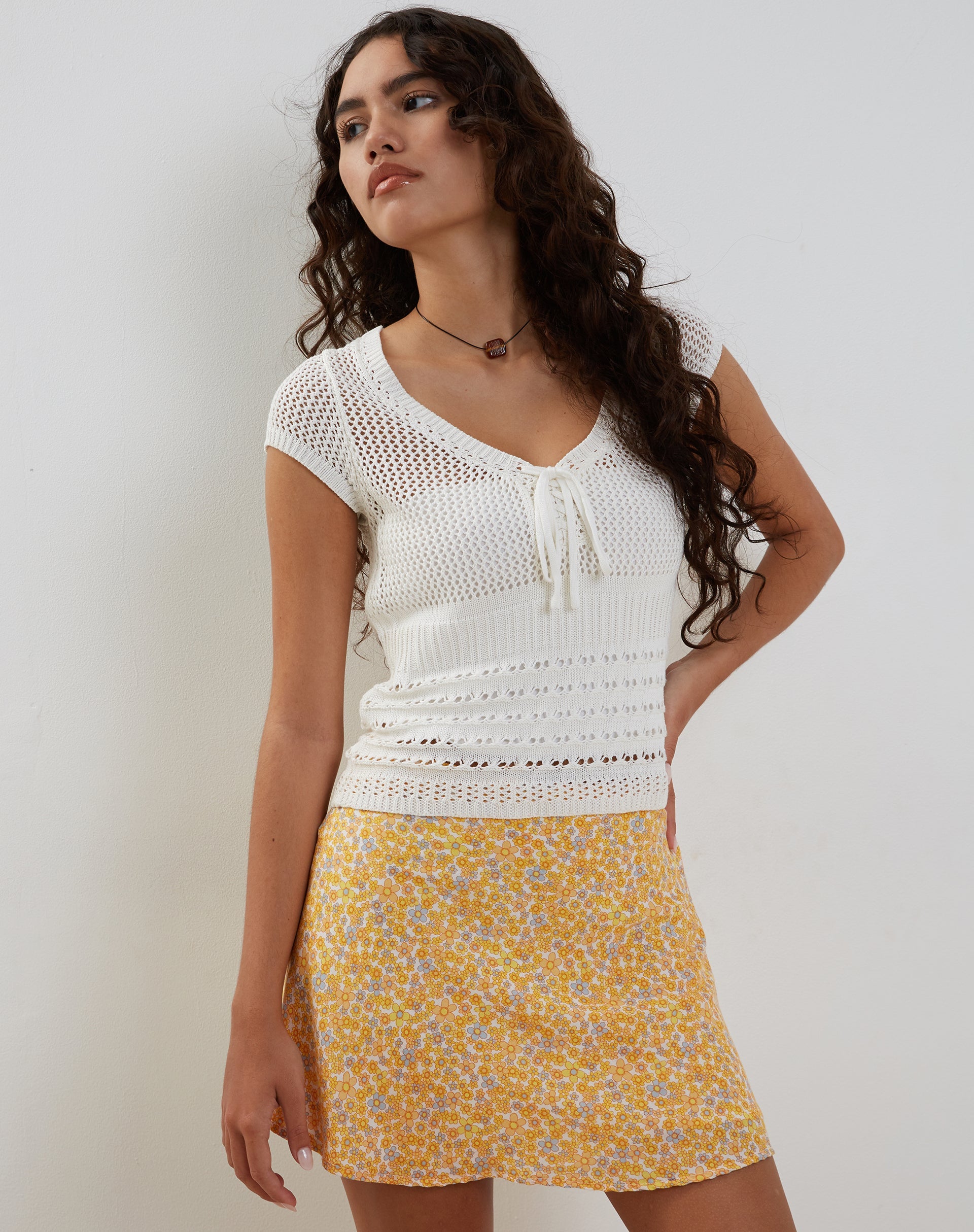 Image de Maurella Mini jupe en Flower Garden Yellow