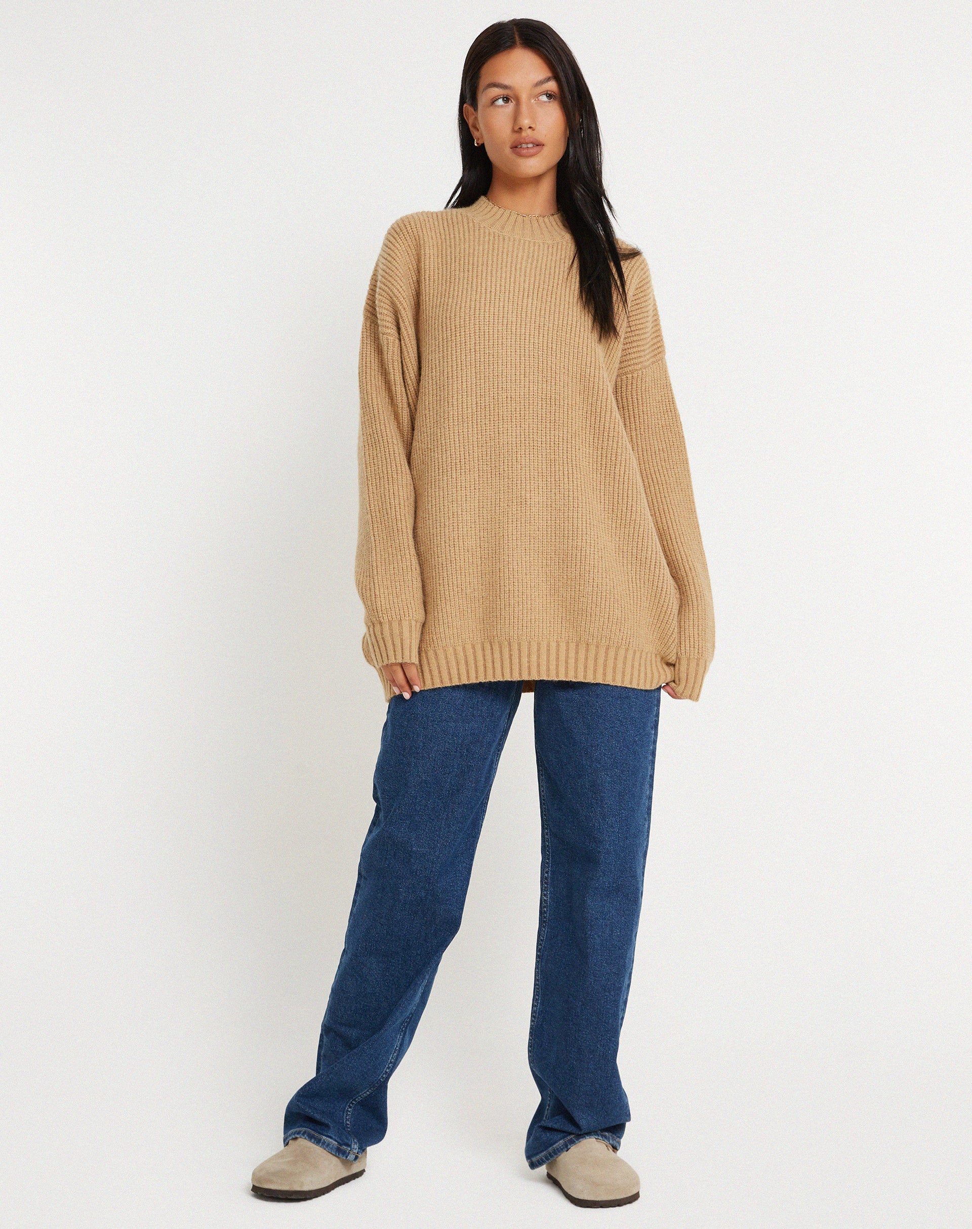 Image de Mody Jumper in Tan Rib