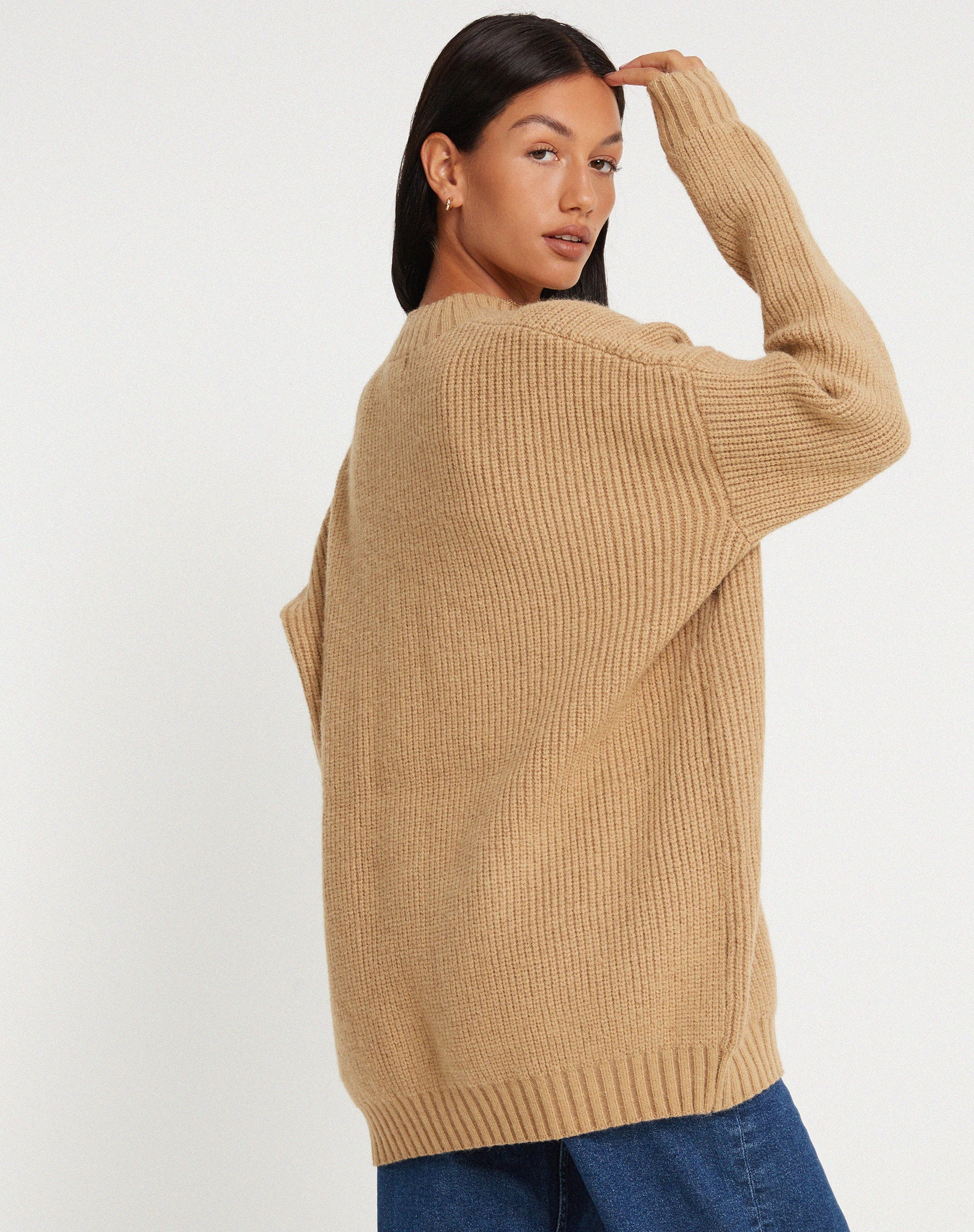 Image de Mody Jumper in Tan Rib