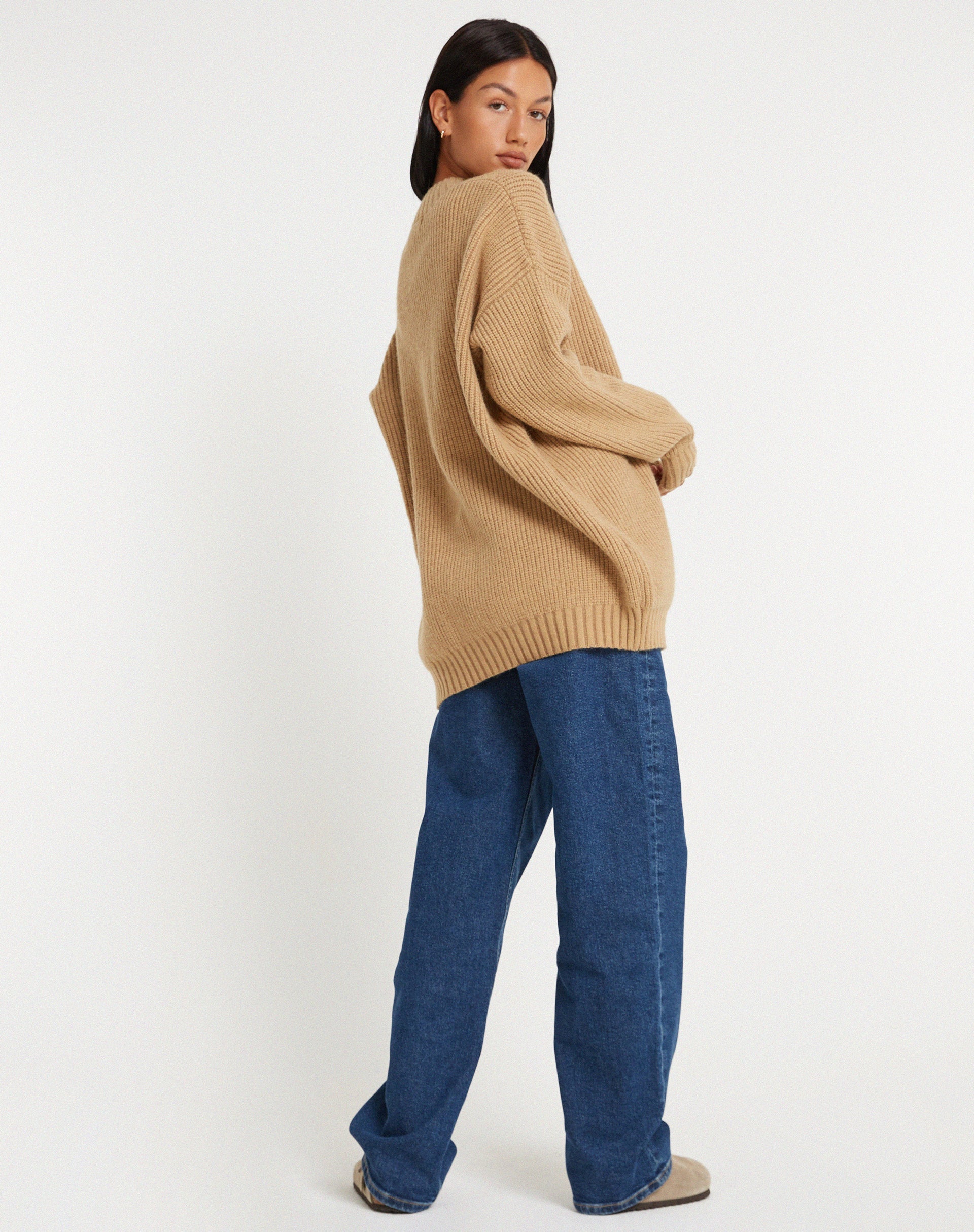 Image de Mody Jumper in Tan Rib