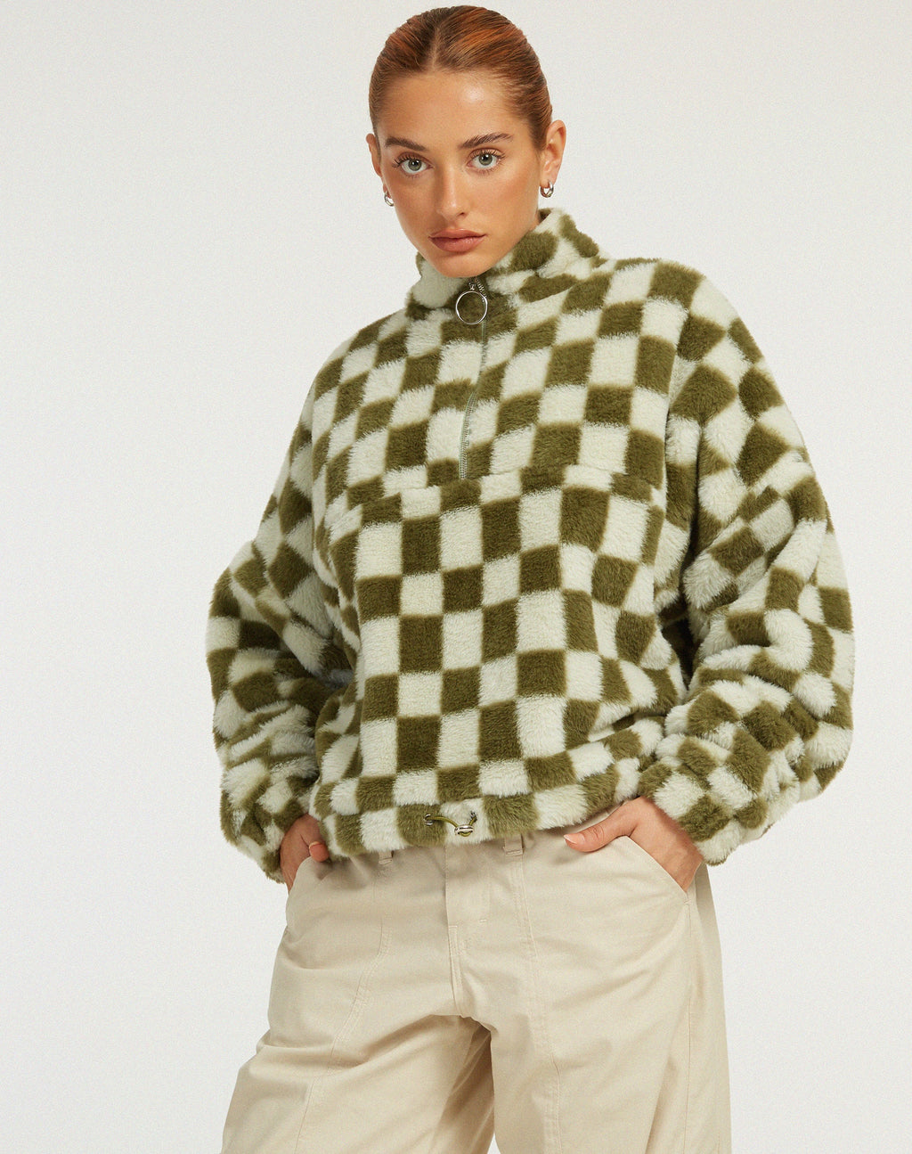 Veste Nero en Sage à carreaux