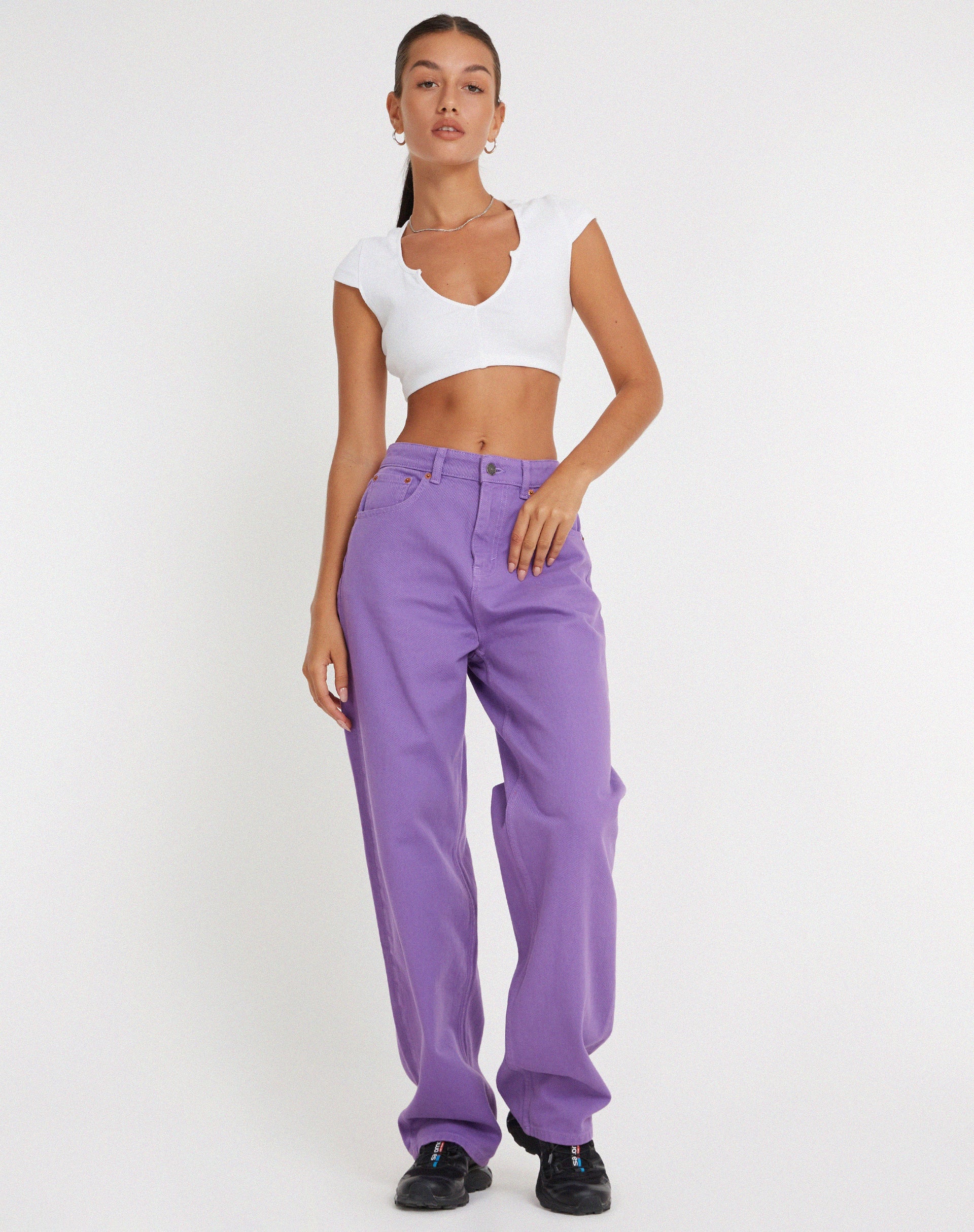 Jeans Parallel en violet
