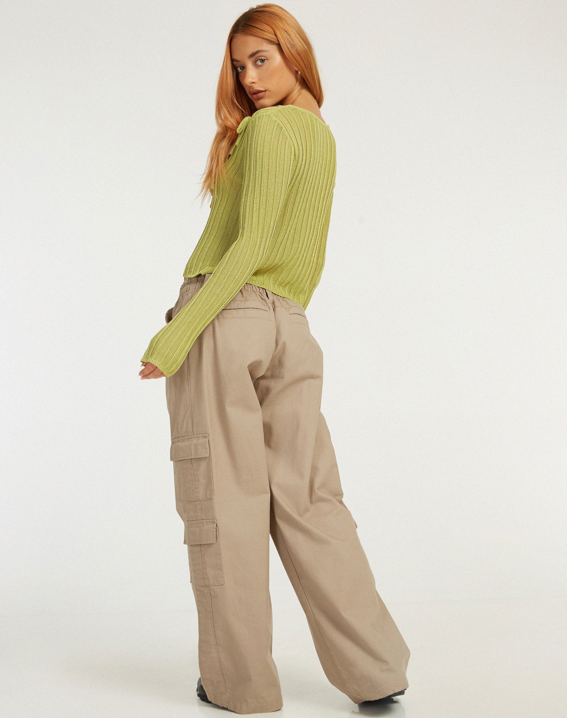 image de Potina Long Sleeve Cardi in Lime