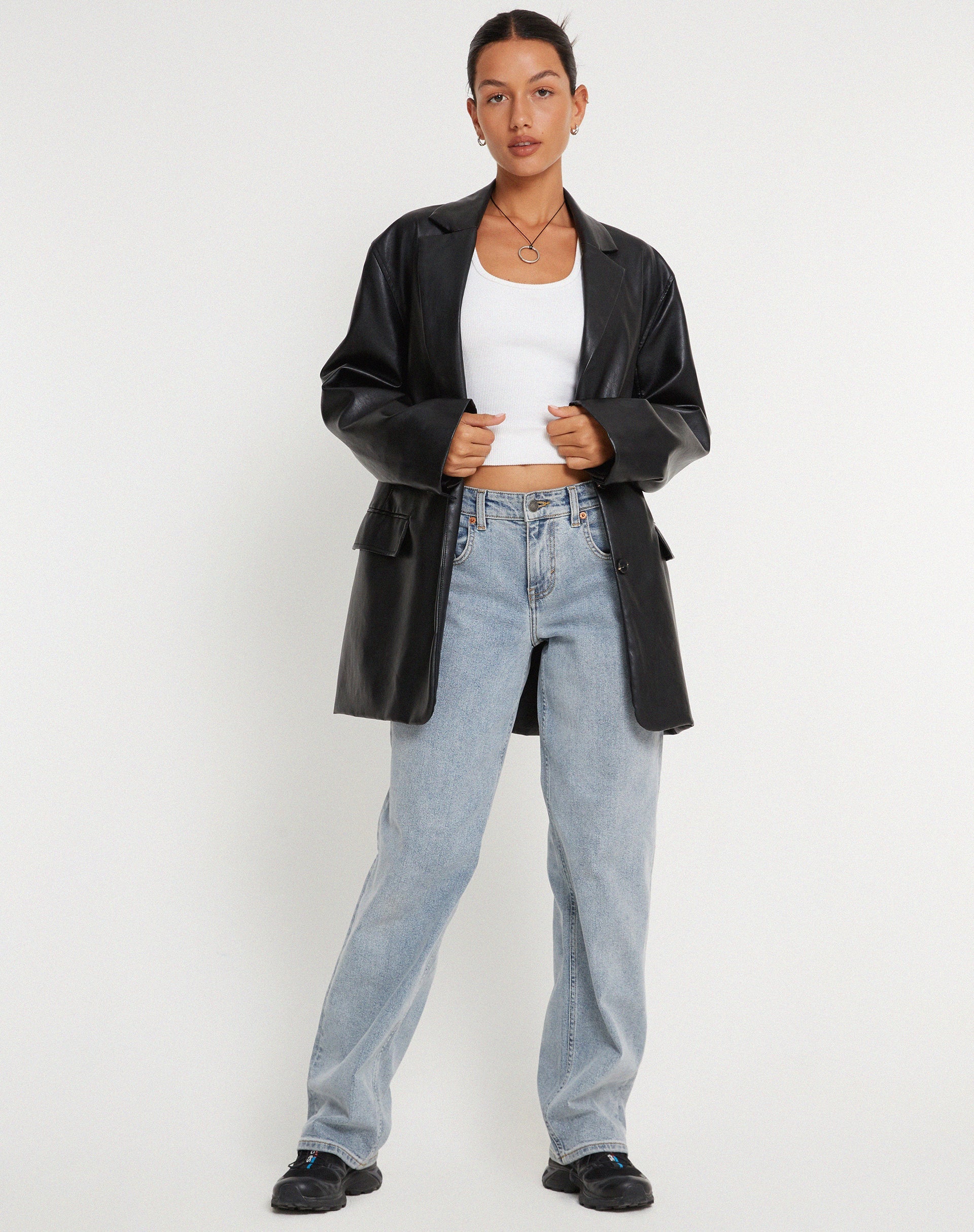 Image de Saken Blazer en Pu Black