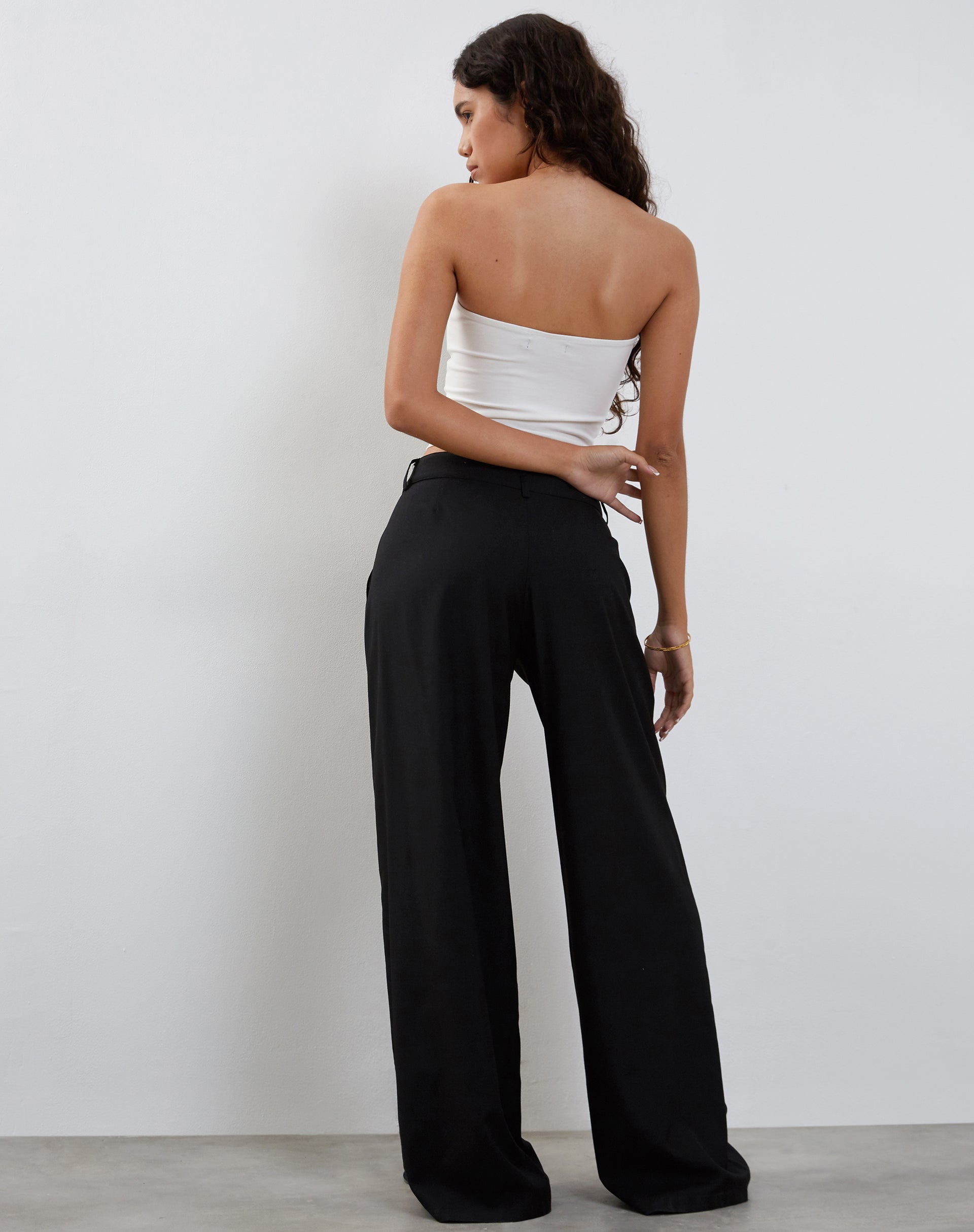 Image de Salisu Wide Leg Trouser in Tailoring Black