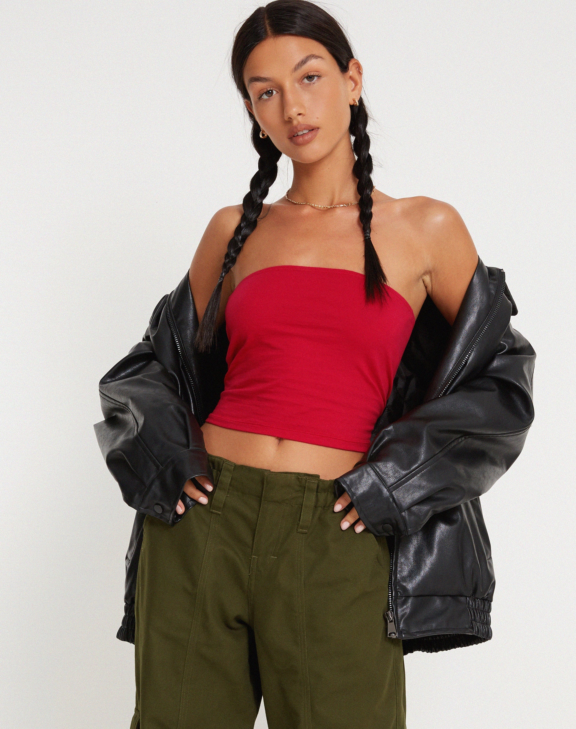Image de Shae Bandeau Top in Racing Red