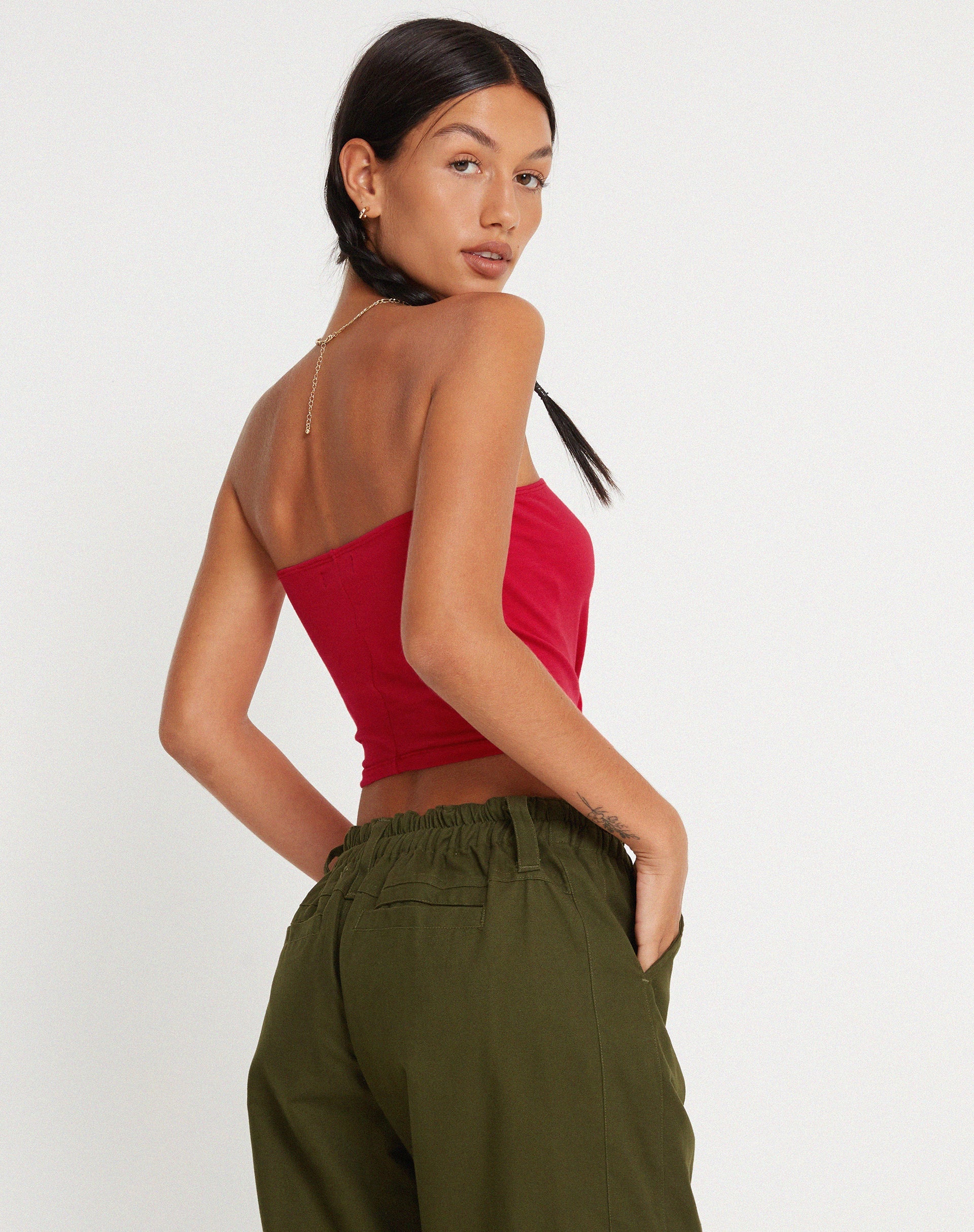 Image de Shae Bandeau Top in Racing Red