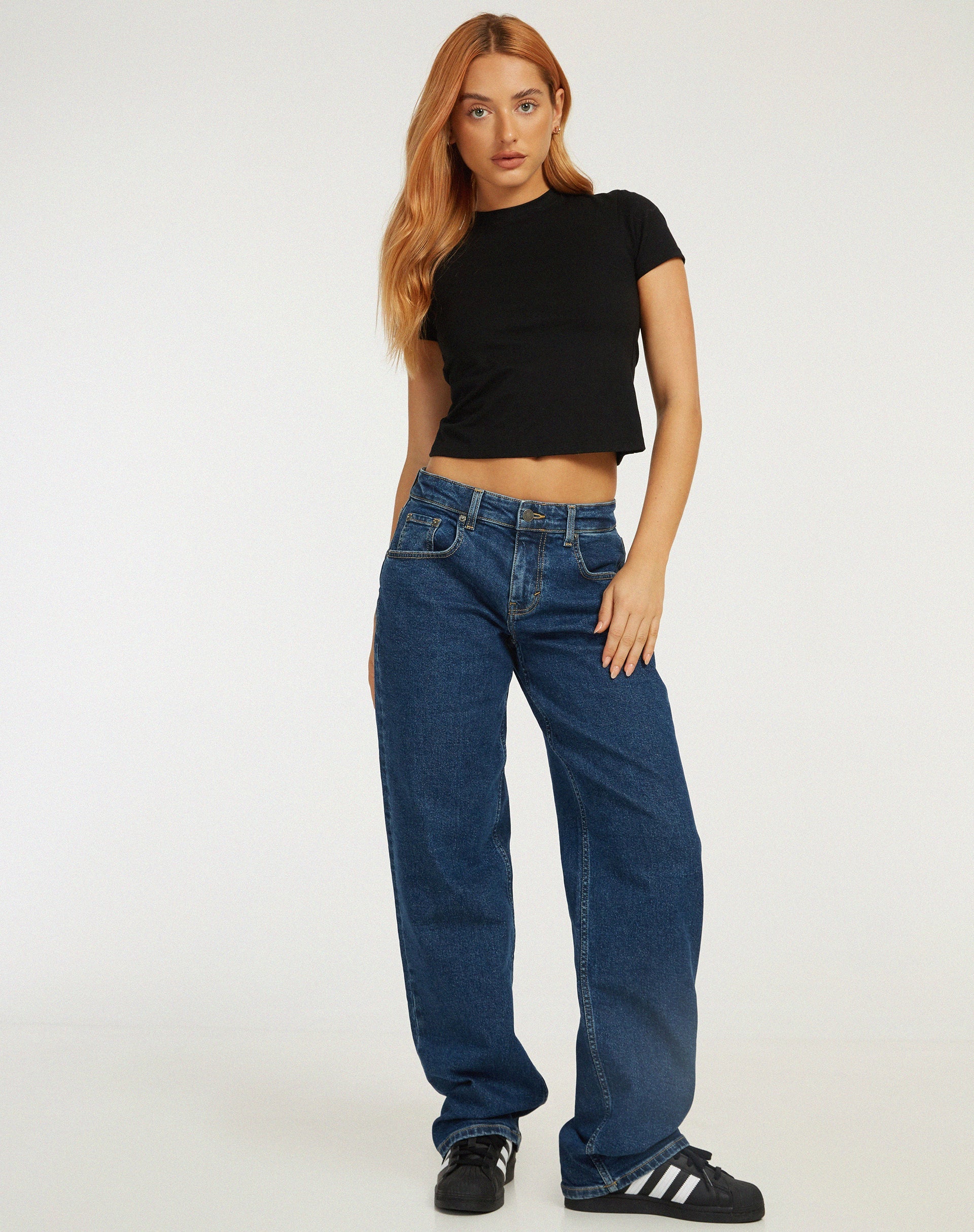 Image de Surtie Crop Top in Lycra Black
