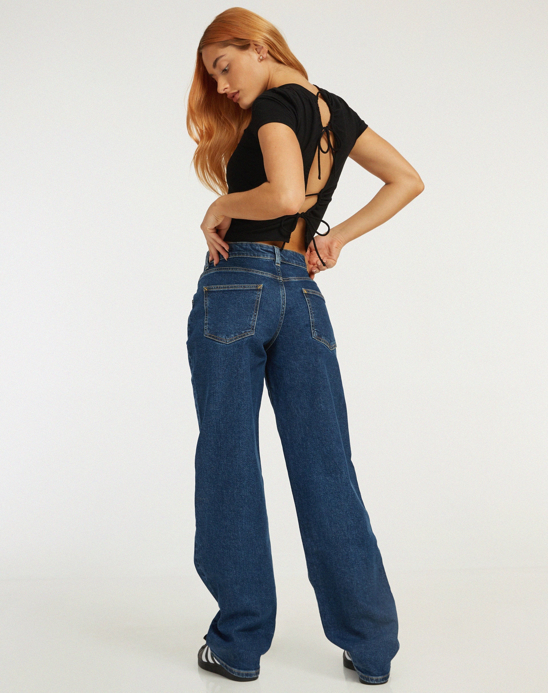Image de Surtie Crop Top in Lycra Black