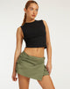 image de Zephyr Mini Cargo Skirt in Cotton Drill Olive