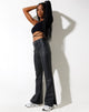 Image de Zolen Flare Trouser in Pu Matte Black