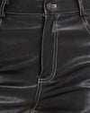 PU noir avec coutures blanches