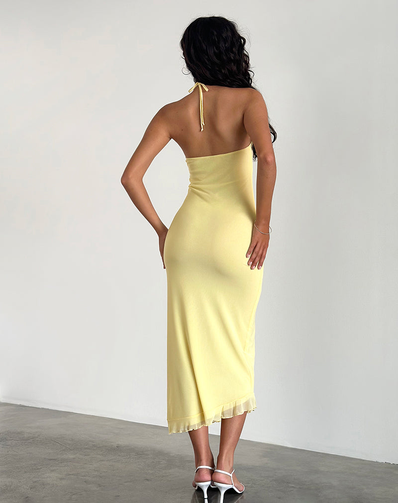 image de Ribka Midi Dress in Mesh Lemon
