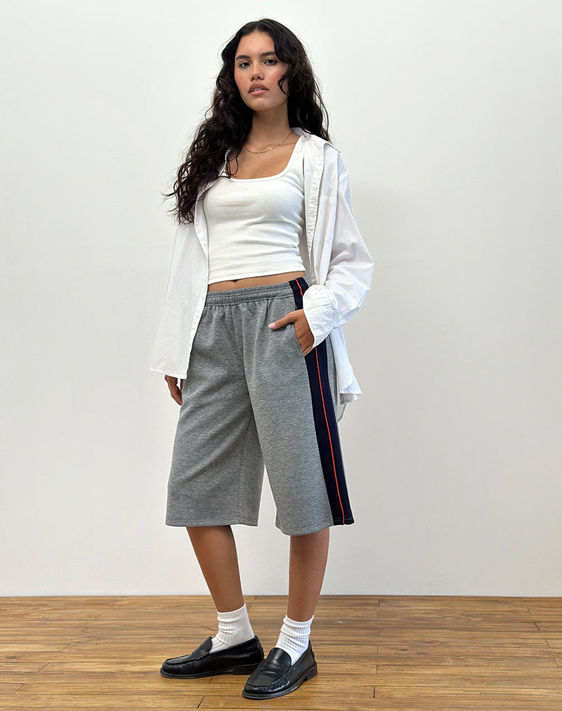 Image de Ridley Short à rayures latérales en gris