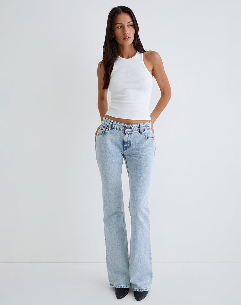 Image de Rigid Low Rise Flare Jeans in 80s Light Wash