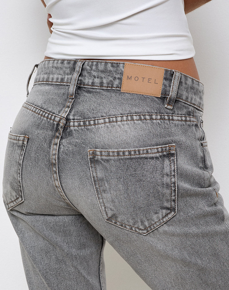 Image de Rigid Low Rise Flare Jeans in Grey Wash