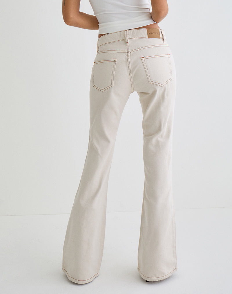 Image de Rigid Low Rise Flare Jeans in Off White
