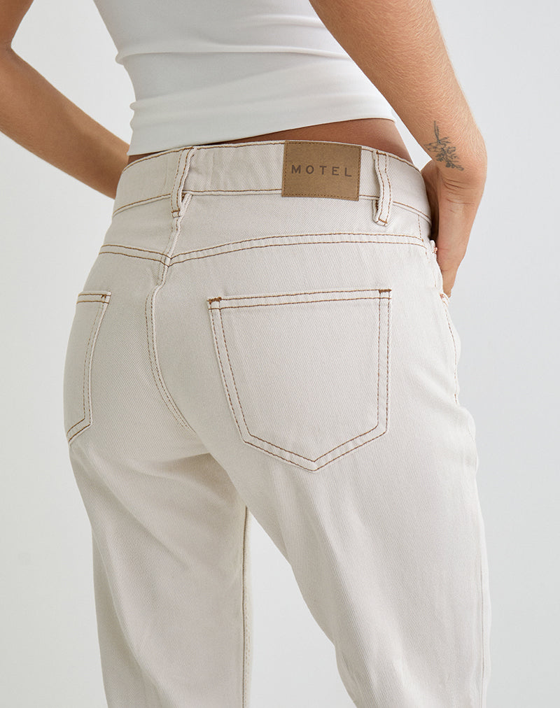 Image de Rigid Low Rise Flare Jeans in Off White
