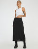 image de Rindu Midi Skirt in Satin Rose Black