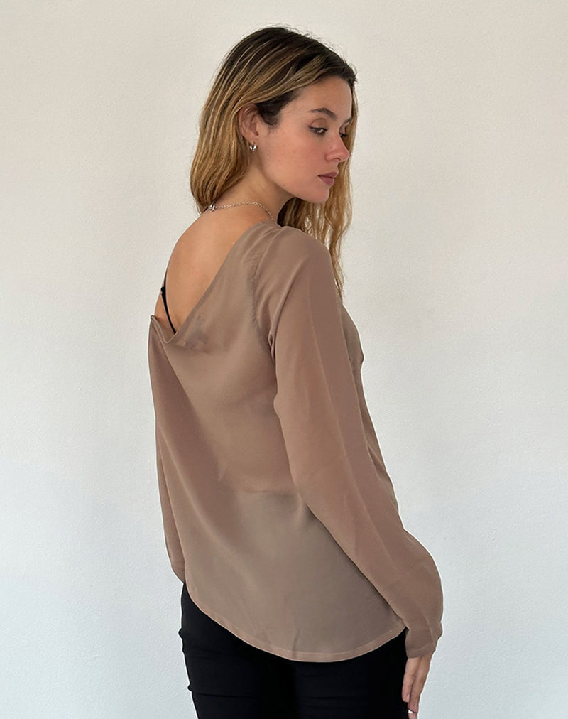 Image de Riot Top in Chiffon Light Brown
