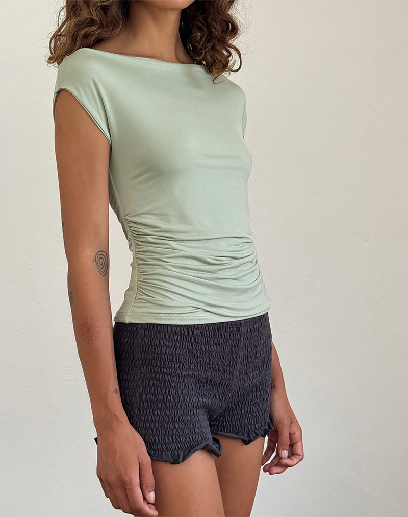 Image de Ritala Shirred Shorts in Beluga Grey