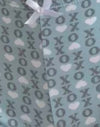Bleu poudré avec cœur XO