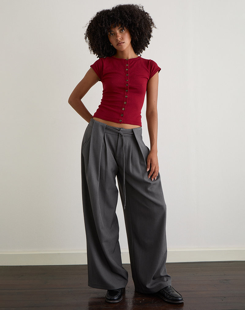 Image de Rivela Pantalon à taille nouée en gris