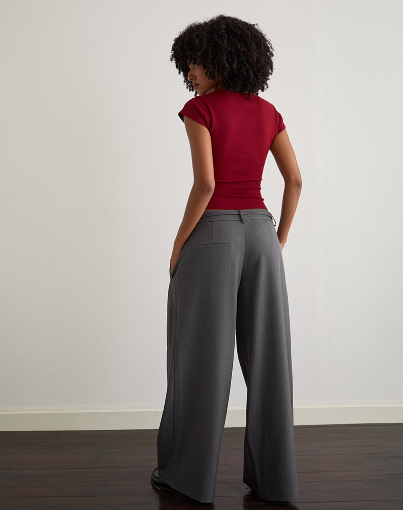 Image de Rivela Pantalon à taille nouée en gris