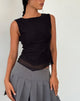Image de Rochie Top asymétrique en maille noir