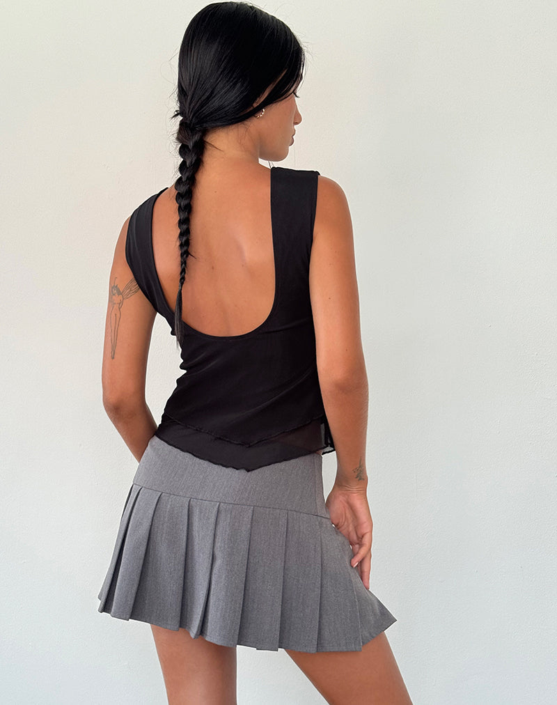 Image de Rochie Top asymétrique en maille noir