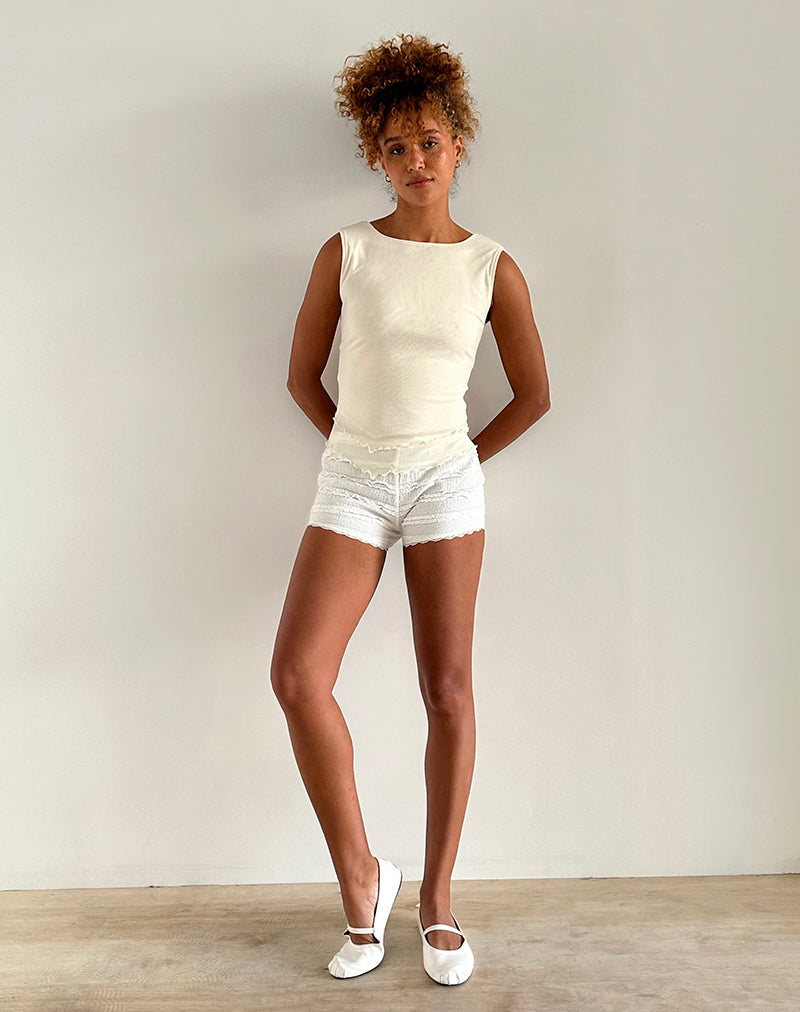 Image de Rochie Top asymétrique en maille crème