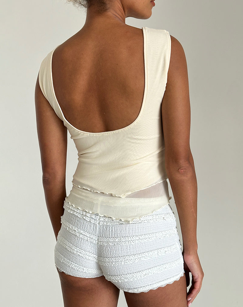 Image de Rochie Top asymétrique en maille crème